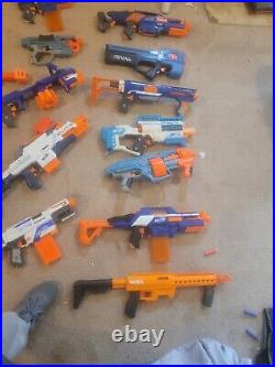 18 Nerf guns lot PLUS AMMO & MAGAZINES (USED)