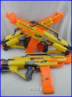 3 NERF N-Strike Stampedes ECS Full Auto Dart Blaster Tested And Working W Mags