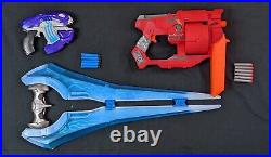 HALO Mattel/Hasbro Toy Weapons Lot Mangler, Plasma Pistol, Energy Sword