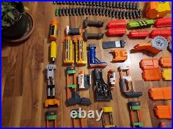 HUGE Lot NERF Blaster Ammo Belts, Clips, Drums, Scope Accessories & Vulcan Stand