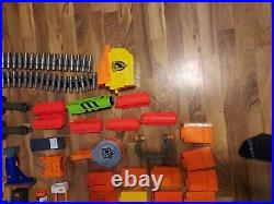 HUGE Lot NERF Blaster Ammo Belts, Clips, Drums, Scope Accessories & Vulcan Stand