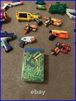 Huge Lot Of Nerf Guns With Accessories And Ammo Mega Blasters