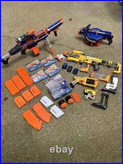 Huge Nerf Gun lot 20+ magazines 5 blasters 123 Darts Rapidstrike Recon Hail-Fire
