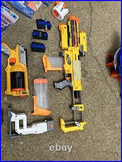 Huge Nerf Gun lot 20+ magazines 5 blasters 123 Darts Rapidstrike Recon Hail-Fire