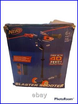NERF Blaster Scooter Dual Trigger, 3 Wheel Kick Blue NIB. Box Not Perfect