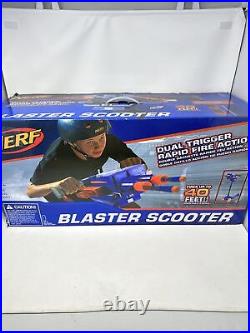 NERF Gun 3-Wheel Scooter Blaster Elite Dual Trigger with Ammo Clips and Darts