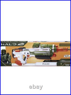 NERF Halo MA40 Motorized Dart Blaster - Includes Removable 10-Dart Clip PRESALE