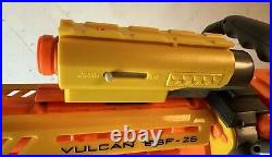 NERF Vulcan EBF-25 Dart Gun Blaster With Belt Tripod, Ammo Box, Red Dot Laser
