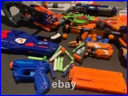 Nerf And Other Toy Gun Lot (blasters, Ammo Clips, + More) Read Desc