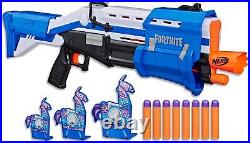 Nerf Fortnite TS R & Llama Targets Blue Mega Dart Blaster Kids Toy Gun Set