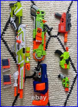 Nerf Gun Bundle 6 Guns all Sizes + Accessories (INCLUDES RARE DISCONTINUED GUNS)