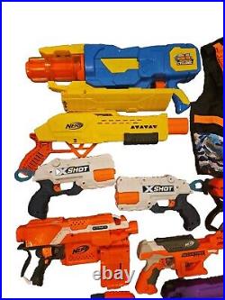 Nerf Gun Lot With Vest And Accessories All In Good Working Condition