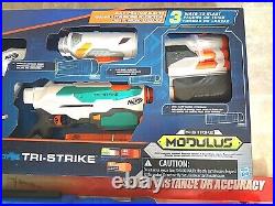Nerf Modulus Tri-Strike & AirWarriors Mutator 36 Long Sniper Blasters Lot of 2