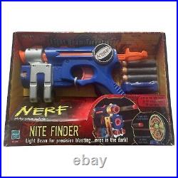 Original Nite Finder Blue Nerf Gun Blaster Pistol Foam Dart Toy Rare NIB New