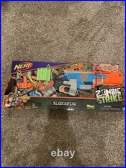 RARE IN BOX Nerf Zombie Strike Sledgefire Blaster 2014 NEW