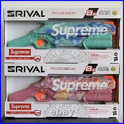 Supreme X Nerf Rival Takedown Blaster Pink/Blue BOTH IN HAND. SHIPS FAST