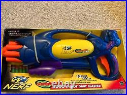 Vintage Hasbro/Larami 1999 Nerf SuperMaxx 3000 (Blue) 8-shot dart blaster - NEW