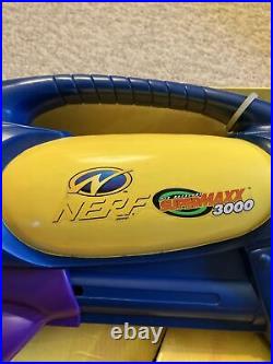 Vintage Hasbro/Larami 1999 Nerf SuperMaxx 3000 (Blue) 8-shot dart blaster - NEW