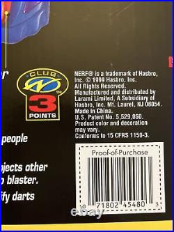 Vintage Hasbro/Larami 1999 Nerf SuperMaxx 3000 (Blue) 8-shot dart blaster - NEW