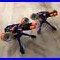 Two Nerf N-Strike Elite Rhino-Fire Blue Dart Blaster Four 25-Round Drums WORKING